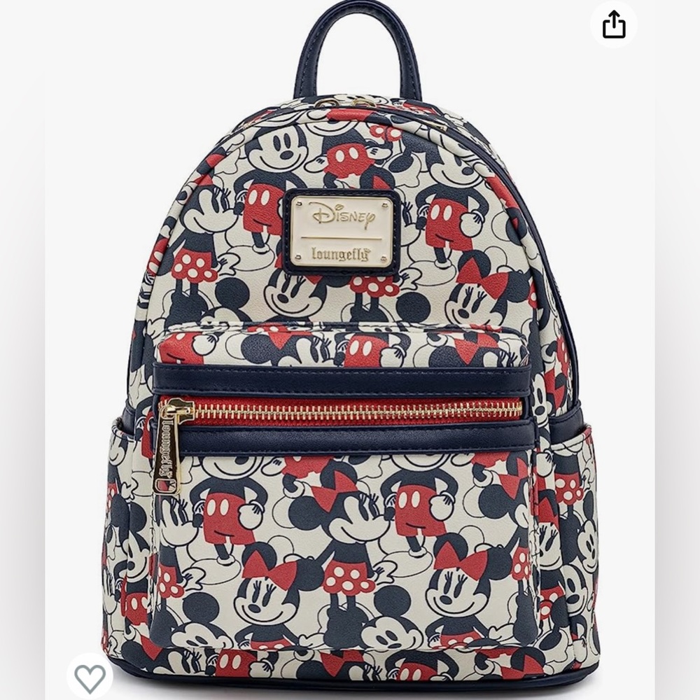 Disney Mickey and Minnie Loungefly mini backpack